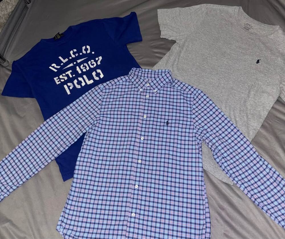 3 pc Boys Polo Ralph Lauren Shirt Bundle (Size 14-16)